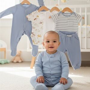 Blue Baby One Piece Set